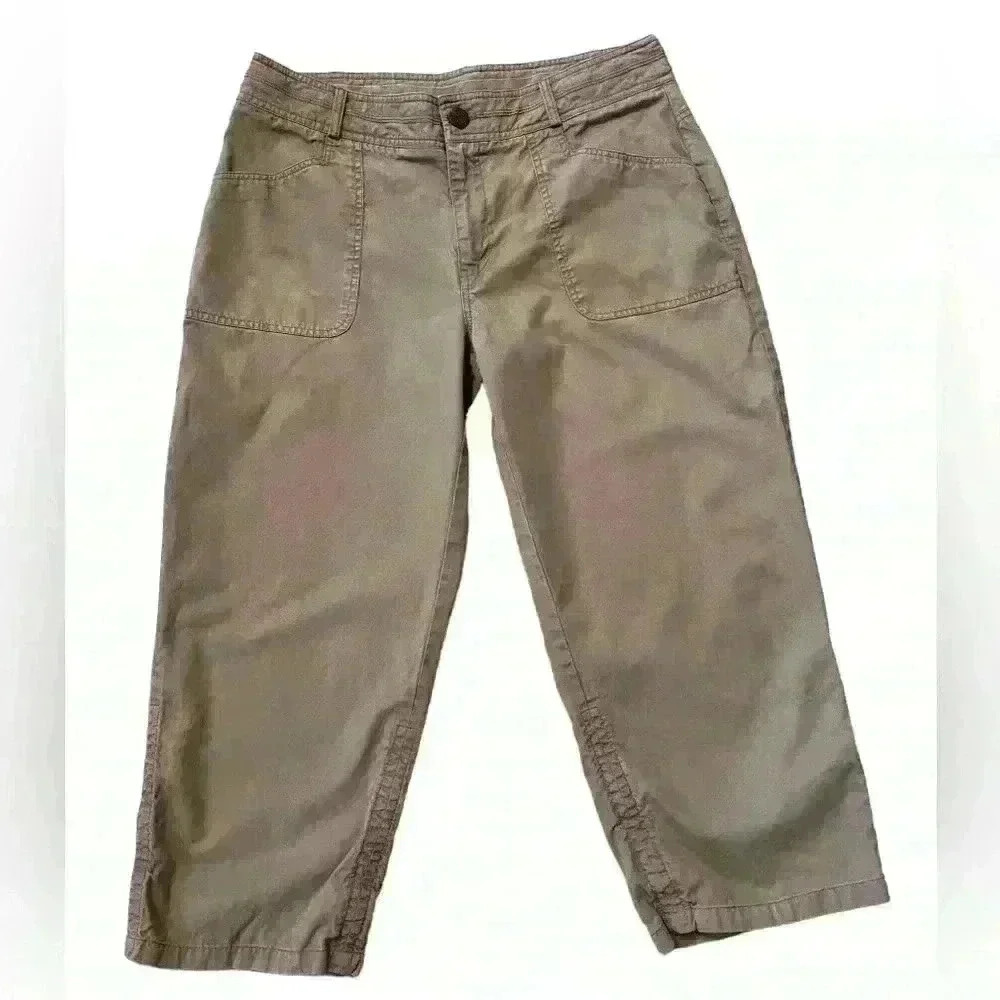 Sahalie Women’s Size 14 Cropped Light Brown Pants